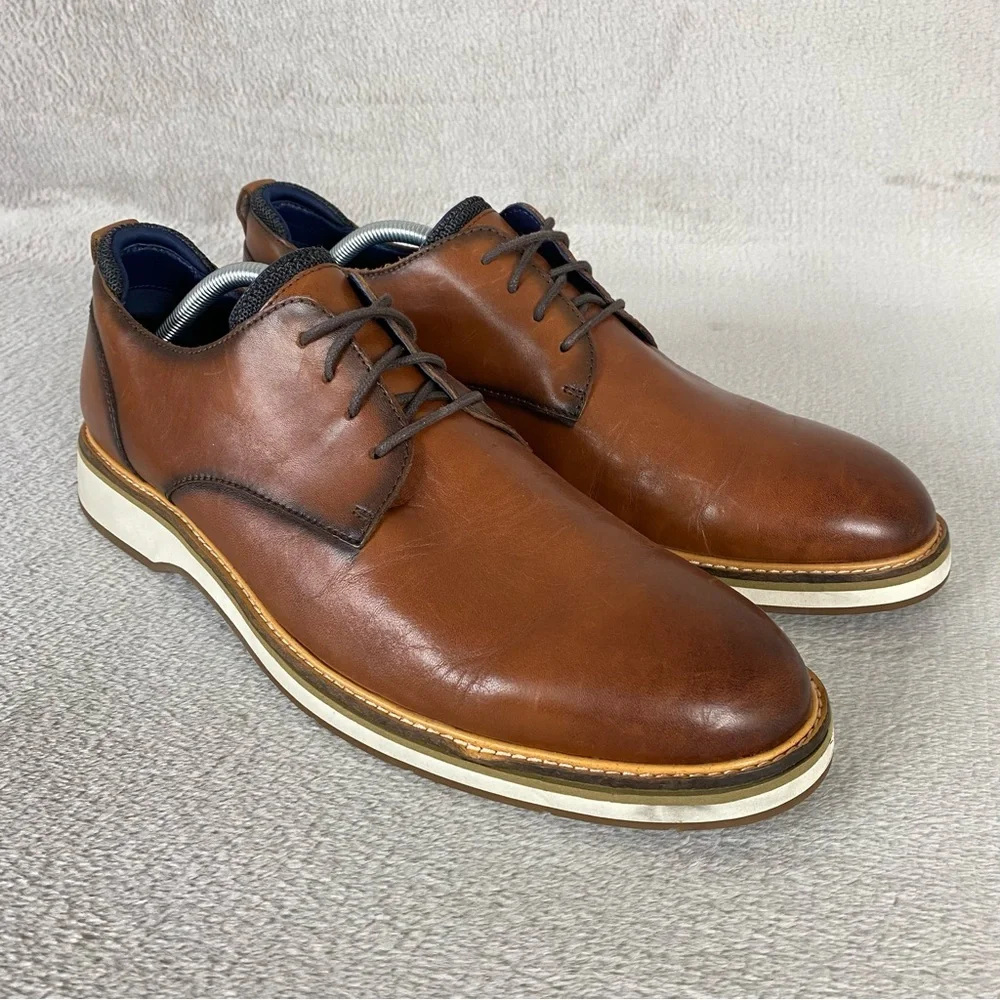Cole Haan Osborn Men's Oxford Shoes Size 11.5 M Tan Leather Plain Toe Comfort